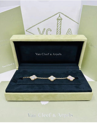 Vancleef & Arpels 5 vintage motif MOP Alhambra Bracelet